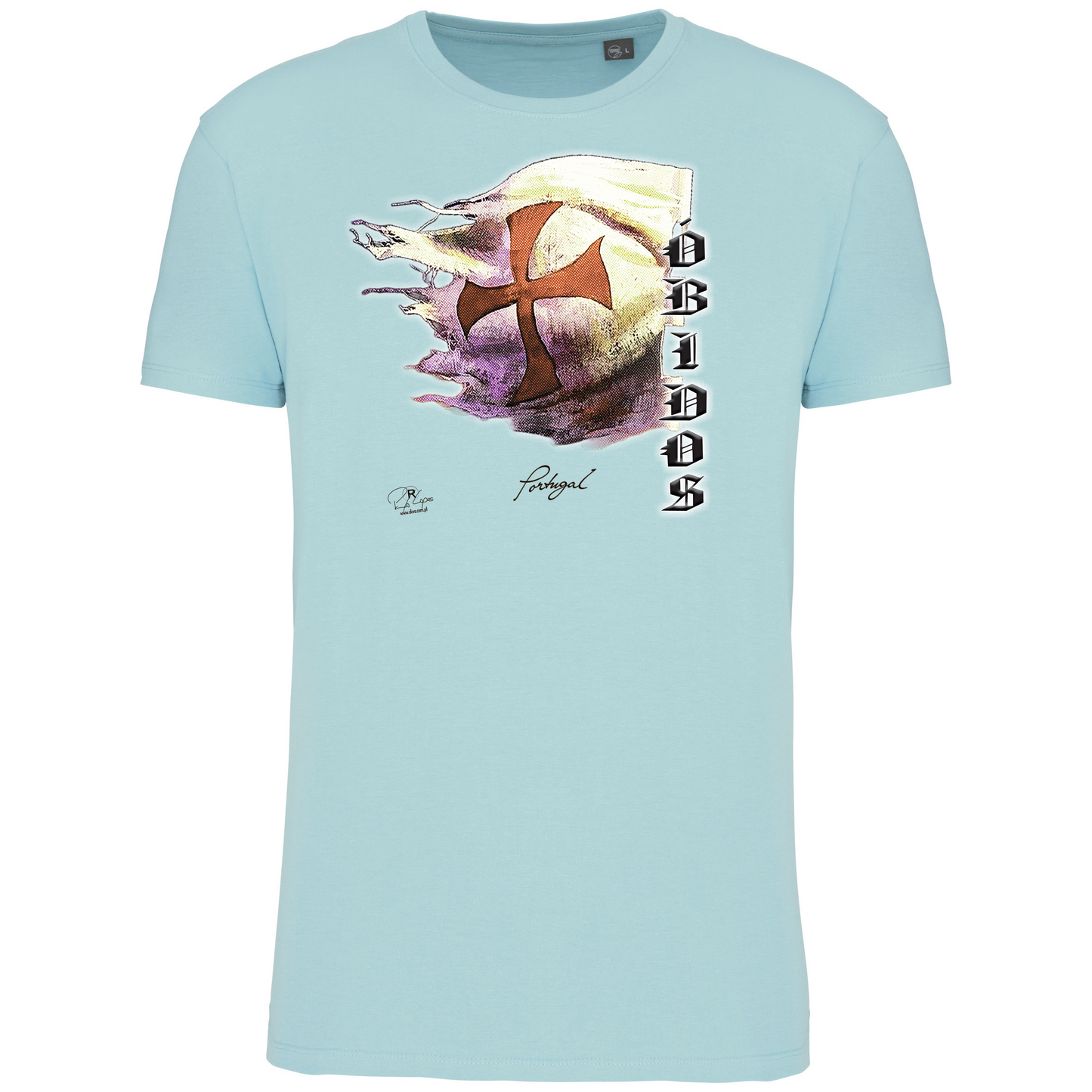 T-Shirt Algodão Biológico Bandeira Templários