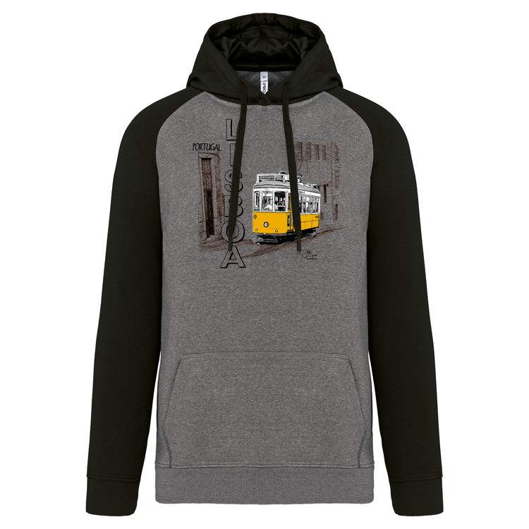 Sweatshirt Bicolor com capuz Eléctrico 4