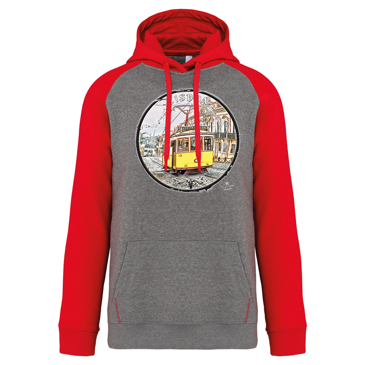 Sweatshirt Bicolor com capuz Calçada do Combro