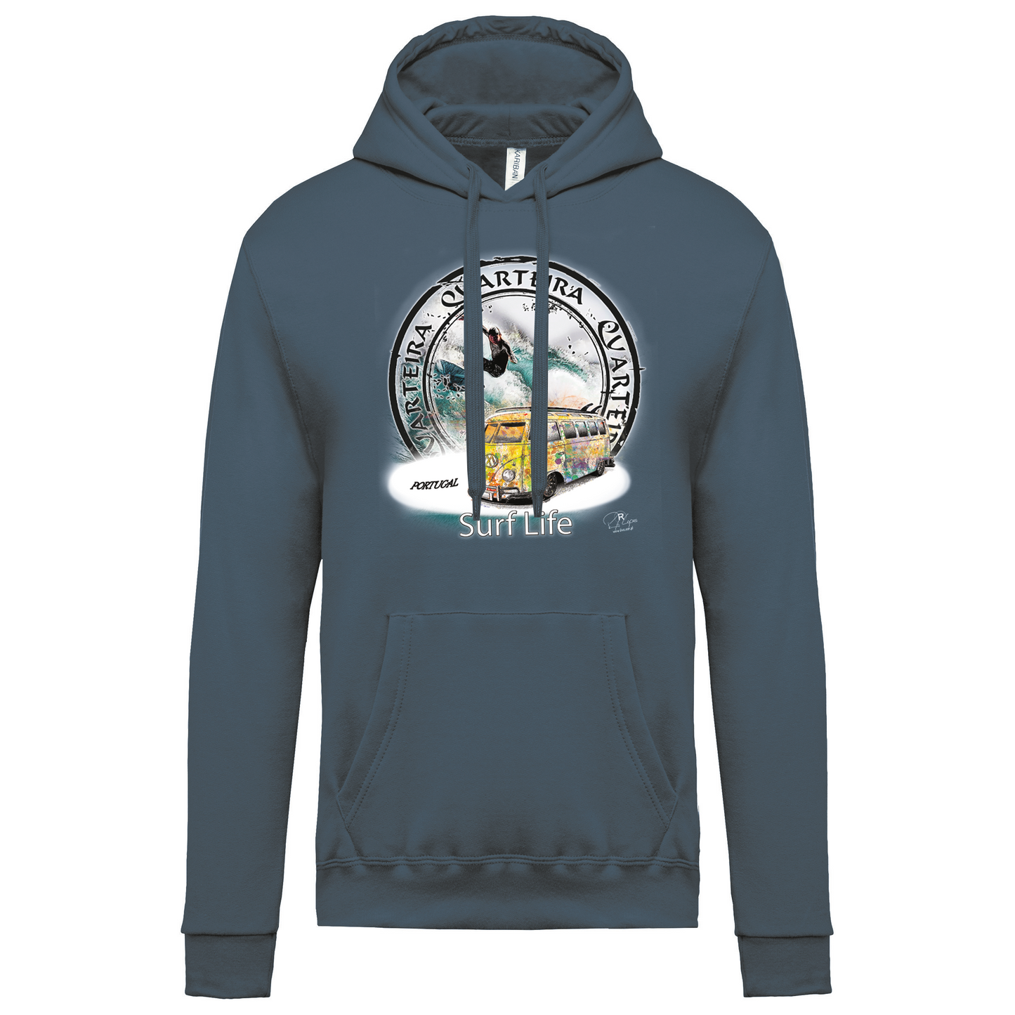 Sweatshirt Kariban com Capuz Surf Life Quarteira