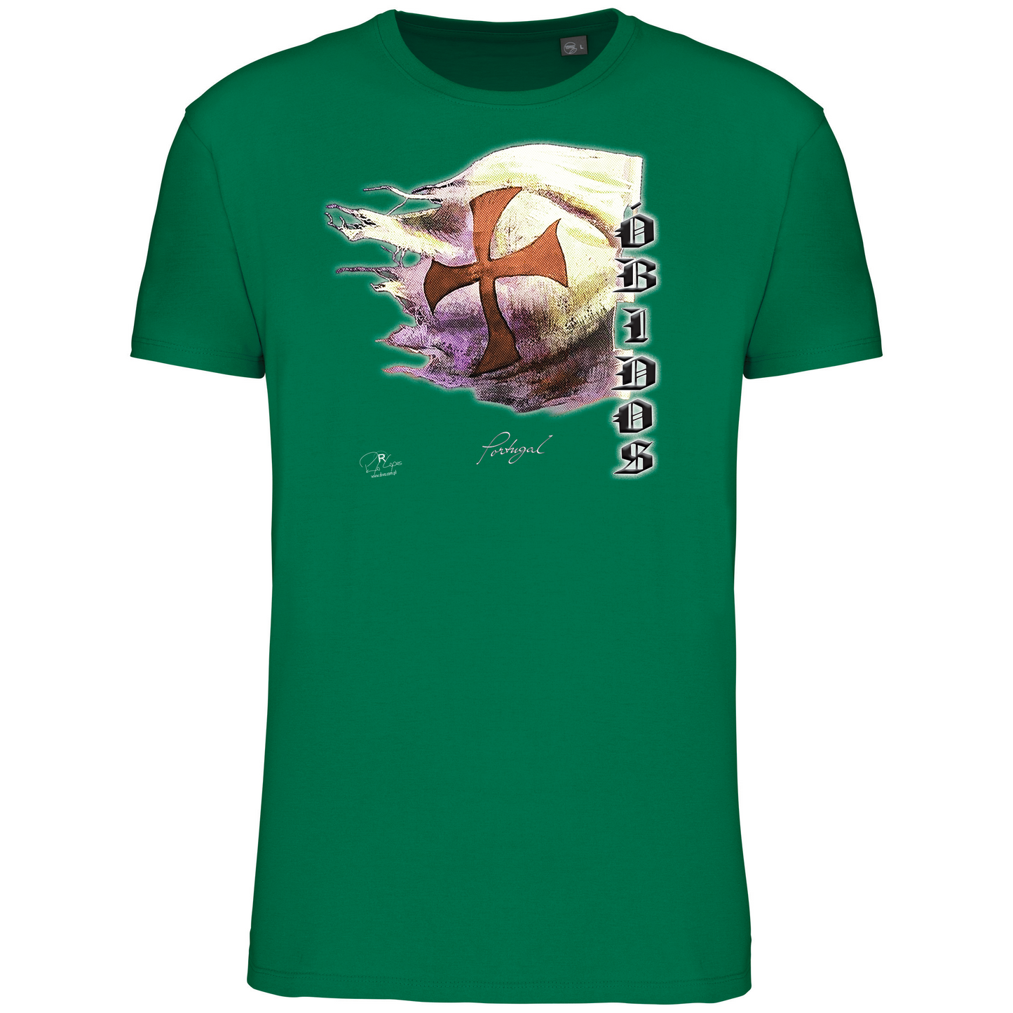 T-Shirt Algodão Biológico Bandeira Templários