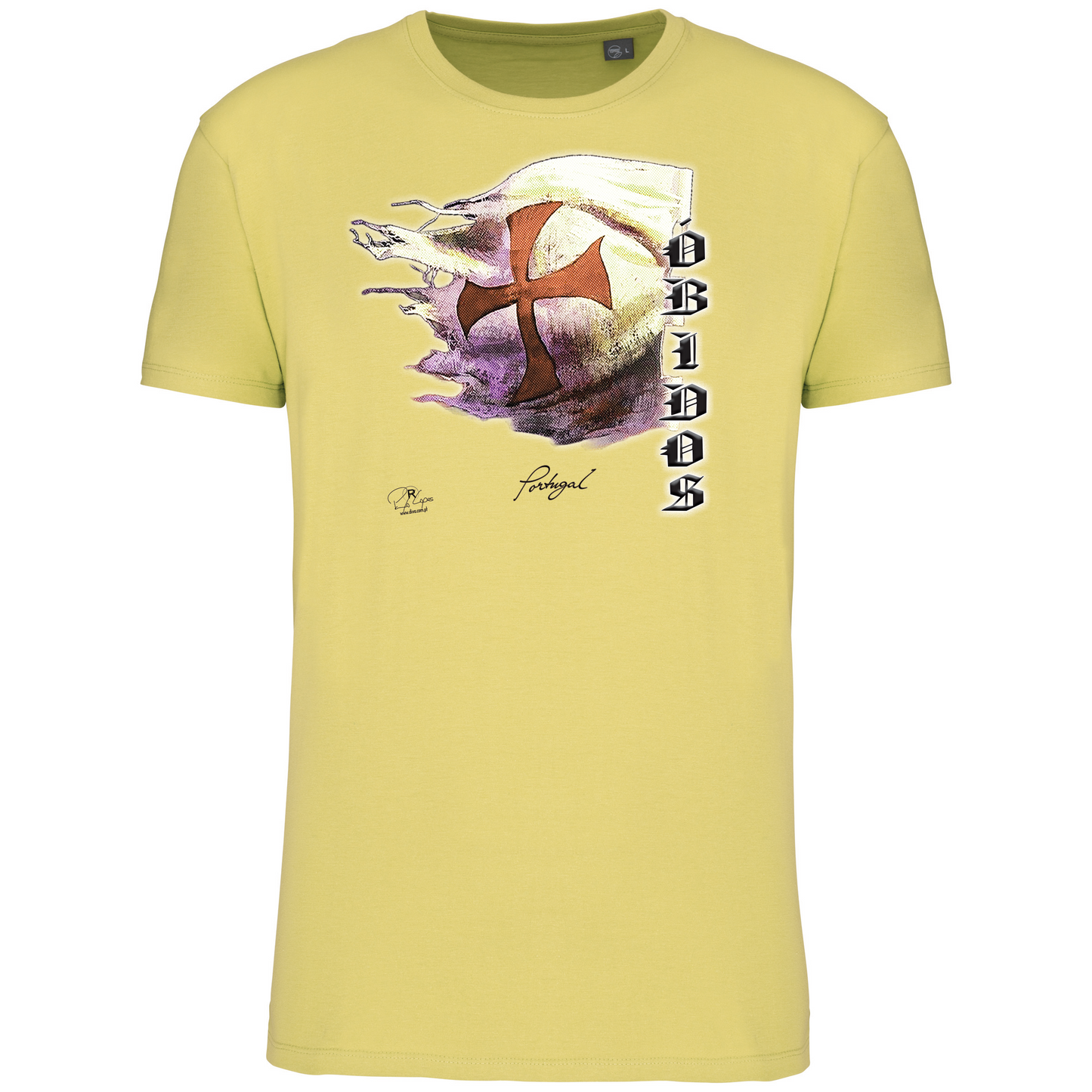 T-Shirt Algodão Biológico Bandeira Templários