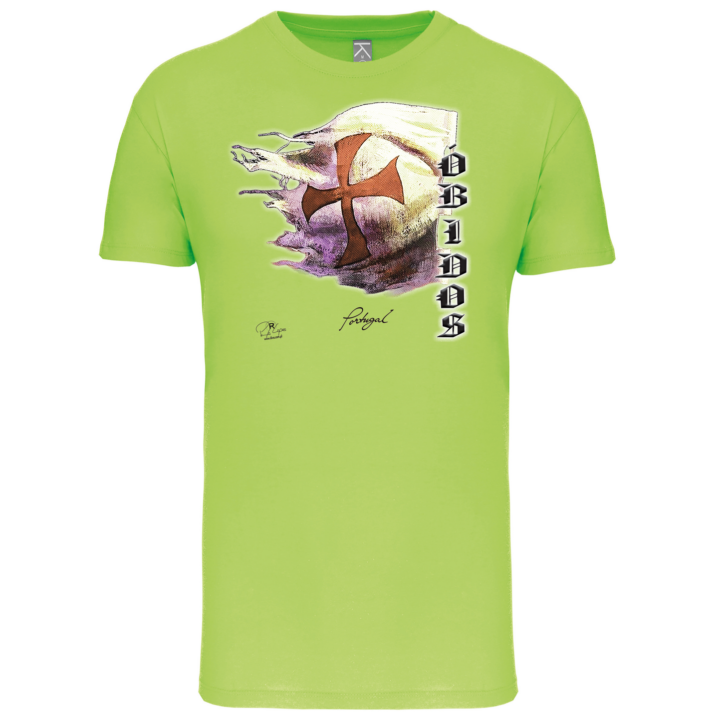 T-Shirt Algodão Biológico Bandeira Templários