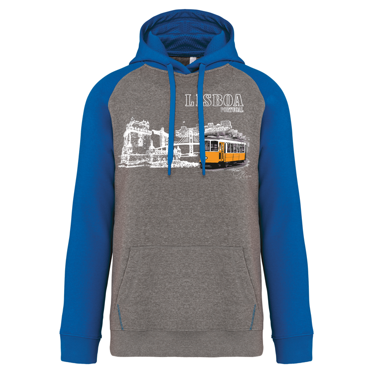 Sweatshirt Bicolor com capuz Monumentos lx