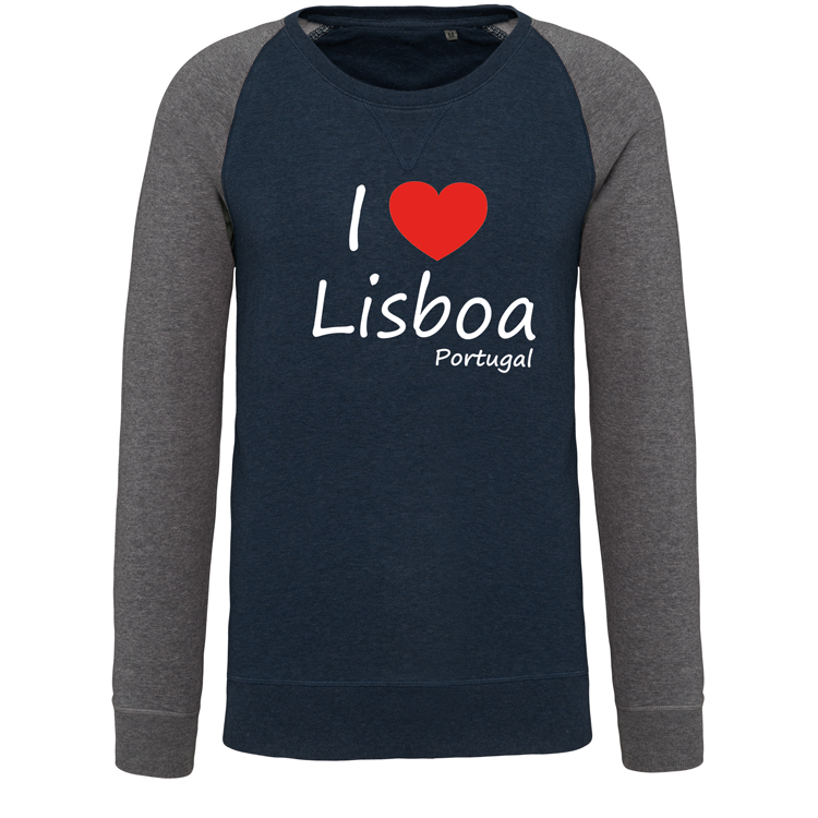 Sweatshirt Bicolor sem capuz I Love lx