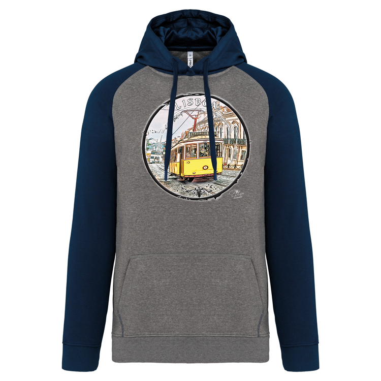 Sweatshirt Bicolor com capuz Calçada do Combro