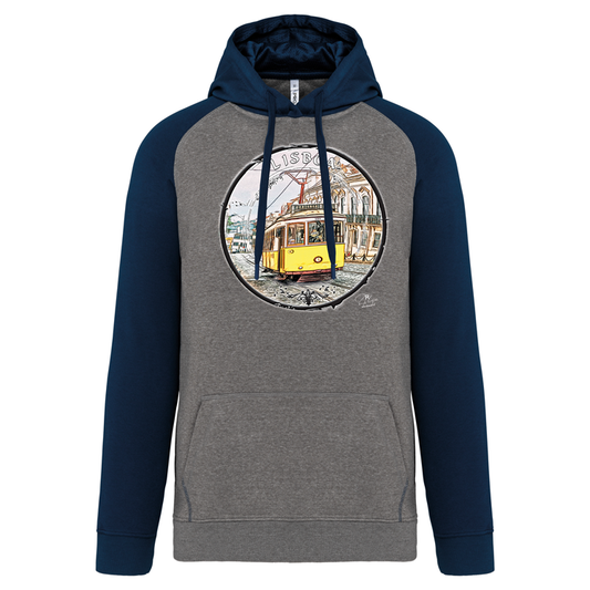 Sweatshirt Bicolor com capuz Calçada do Combro