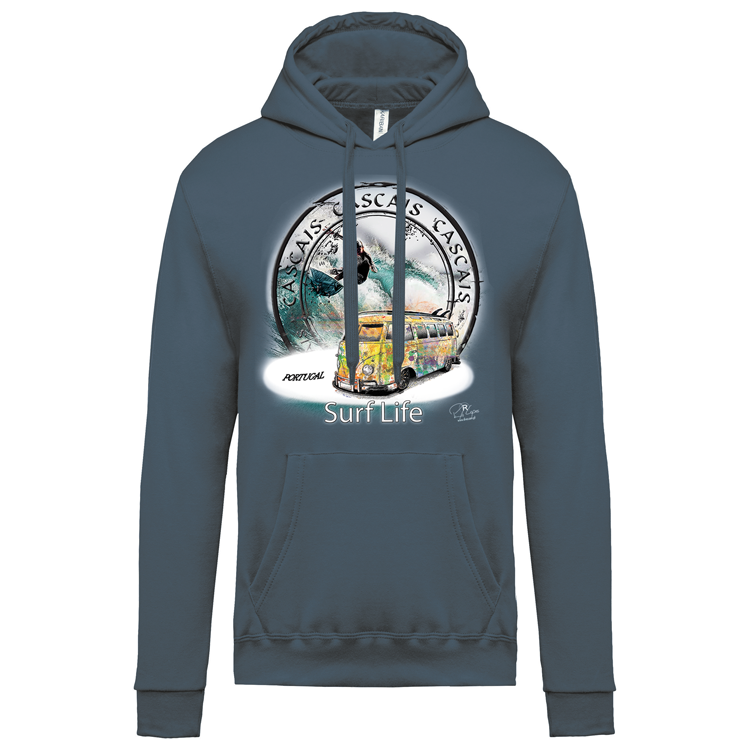 Sweatshirt Kariban com Capuz Surf Life Cascais