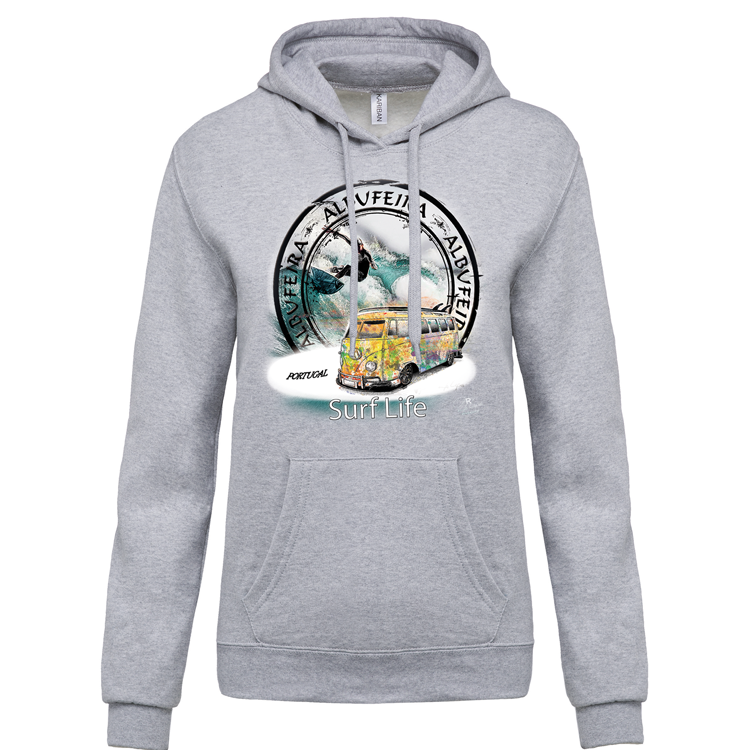 Sweatshirt Kariban com Capuz Surf Life Albufeira