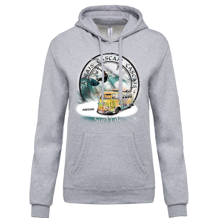 Sweatshirt Kariban com Capuz Surf Life Cascais