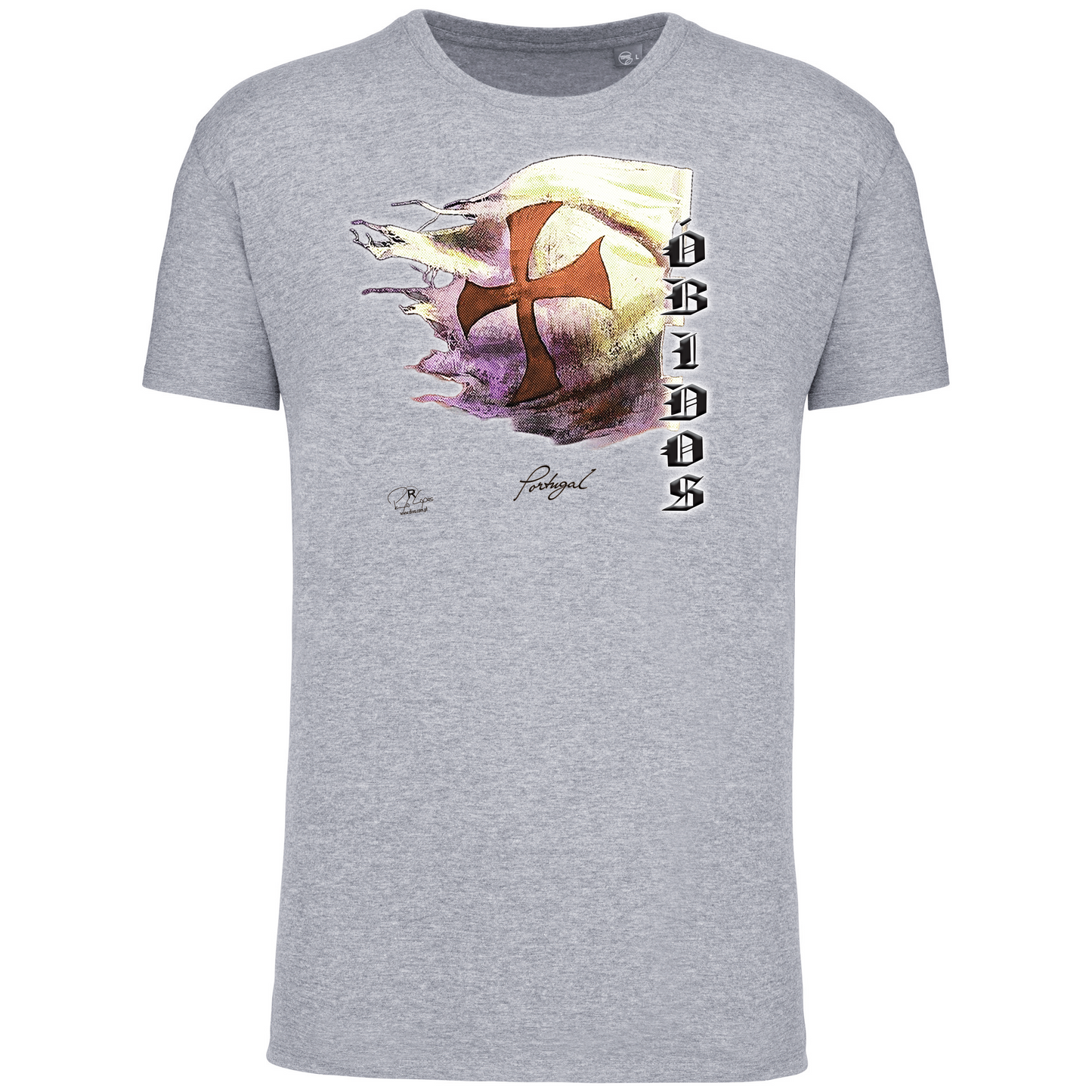 T-Shirt Algodão Biológico Bandeira Templários