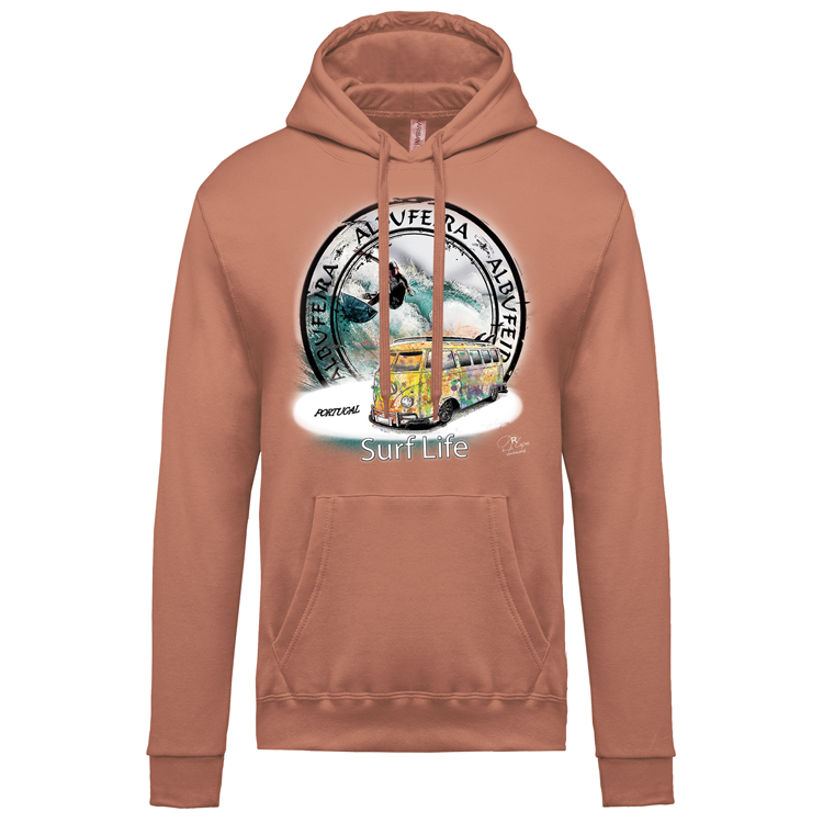 Sweatshirt Kariban com Capuz Surf Life Albufeira