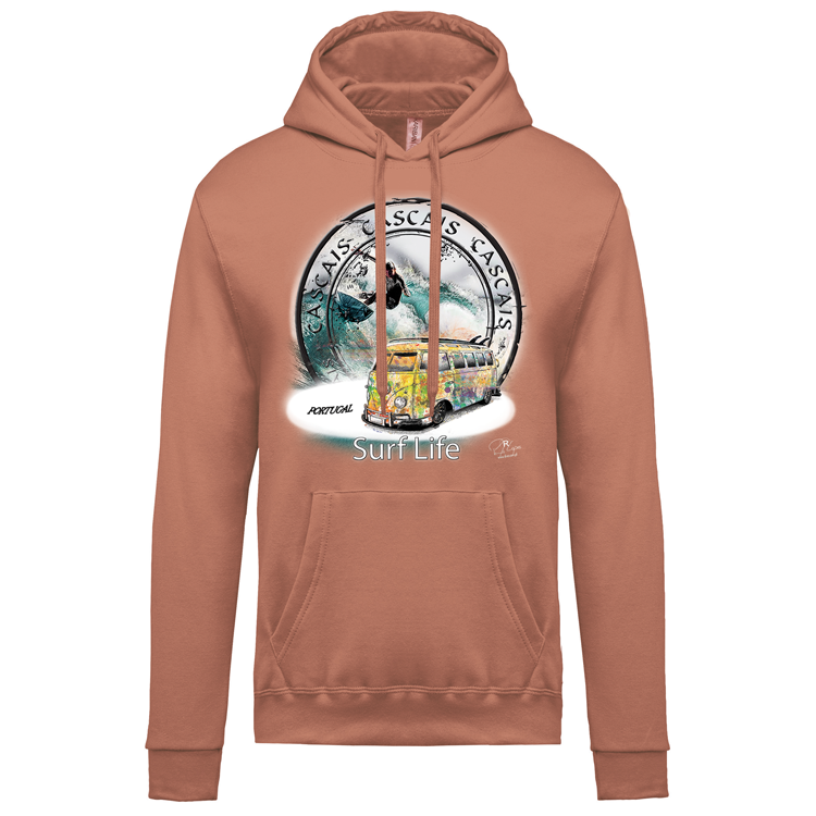 Sweatshirt Kariban com Capuz Surf Life Cascais