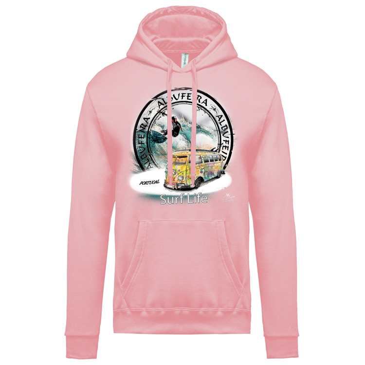 Sweatshirt Kariban com Capuz Surf Life Albufeira