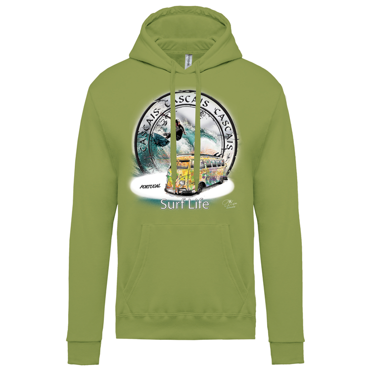 Sweatshirt Kariban com Capuz Surf Life Cascais