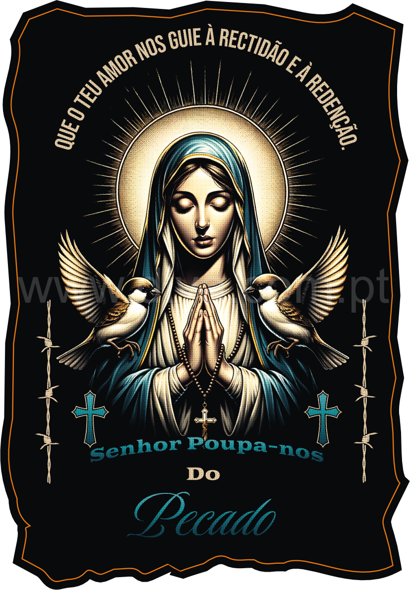 Magnético de Madeira Poupa-nos do Pecado