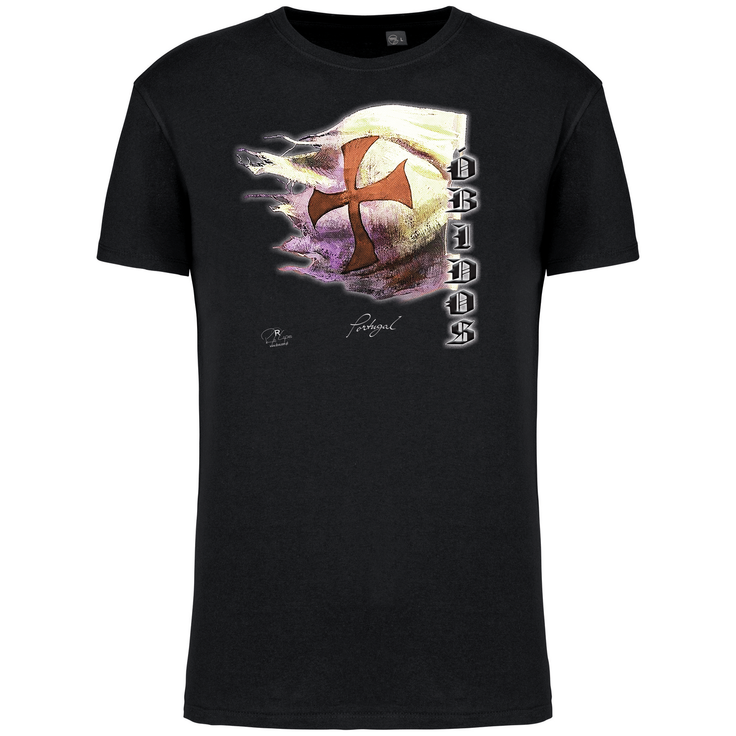 T-Shirt Algodão Biológico Bandeira Templários