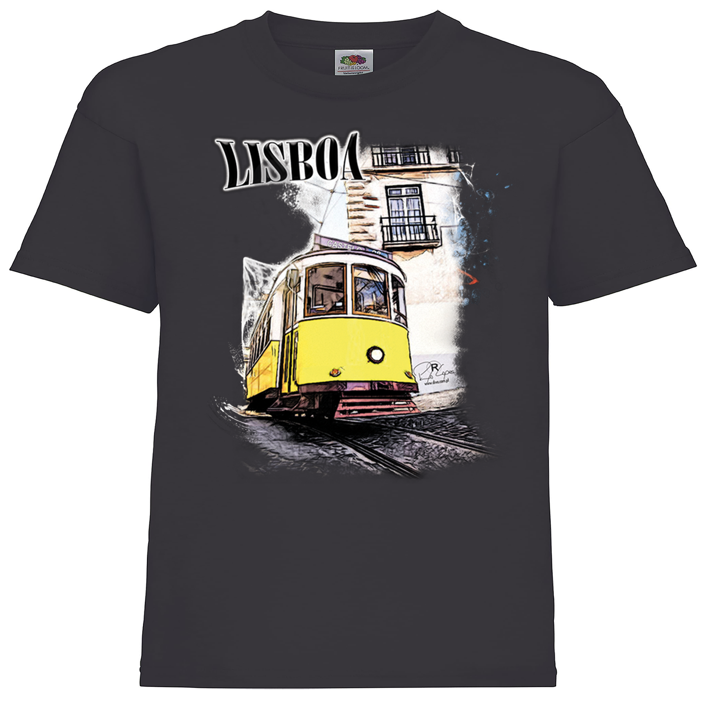 T-shirt Fruit of the Loom Kids Crazy Tram