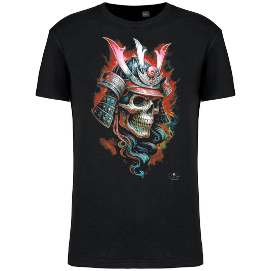 T-Shirt Algodão Biológico Samurai Skull