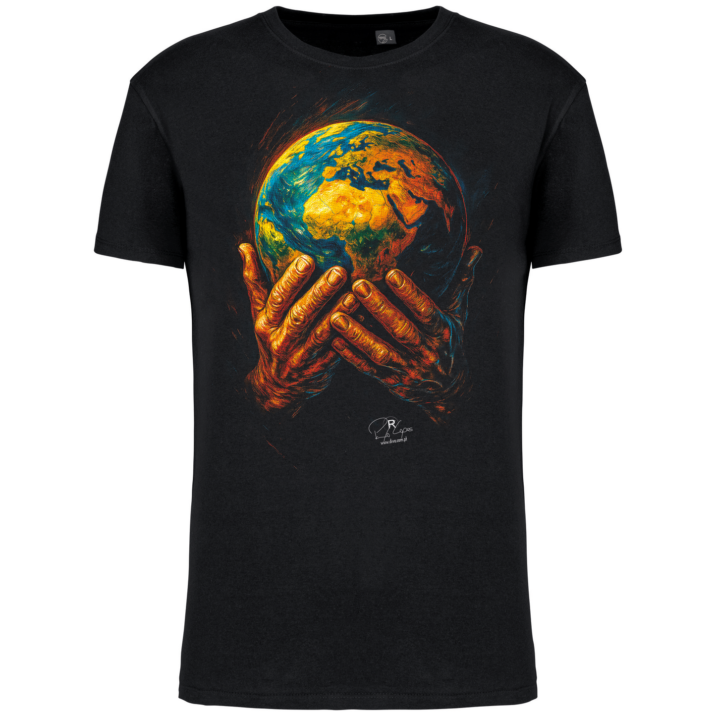 T-Shirt Algodão Biológico World in my Hands