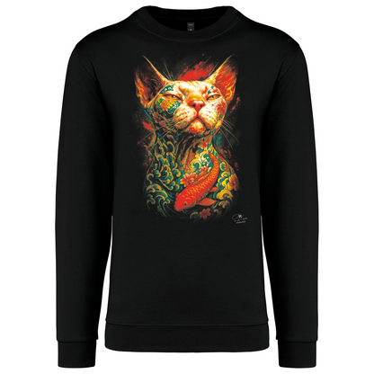 Sweatshirt Kariban sem Capuz Tattooed Cat