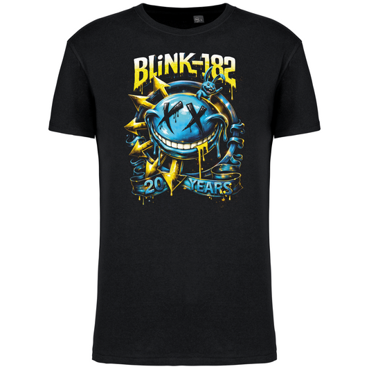 T-Shirt Algodão Biológico Blink 182, 20 years