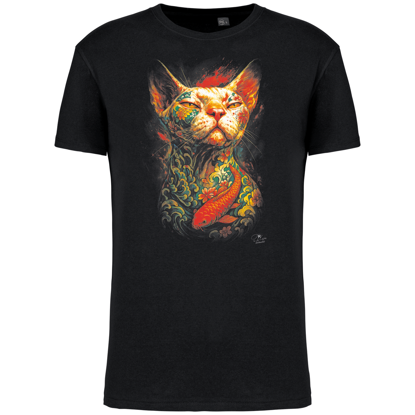 T-Shirt Algodão Biológico Tattooed Cat