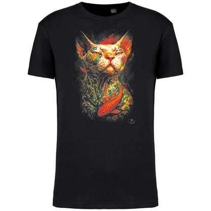 T-Shirt Algodão Biológico Tattooed Cat