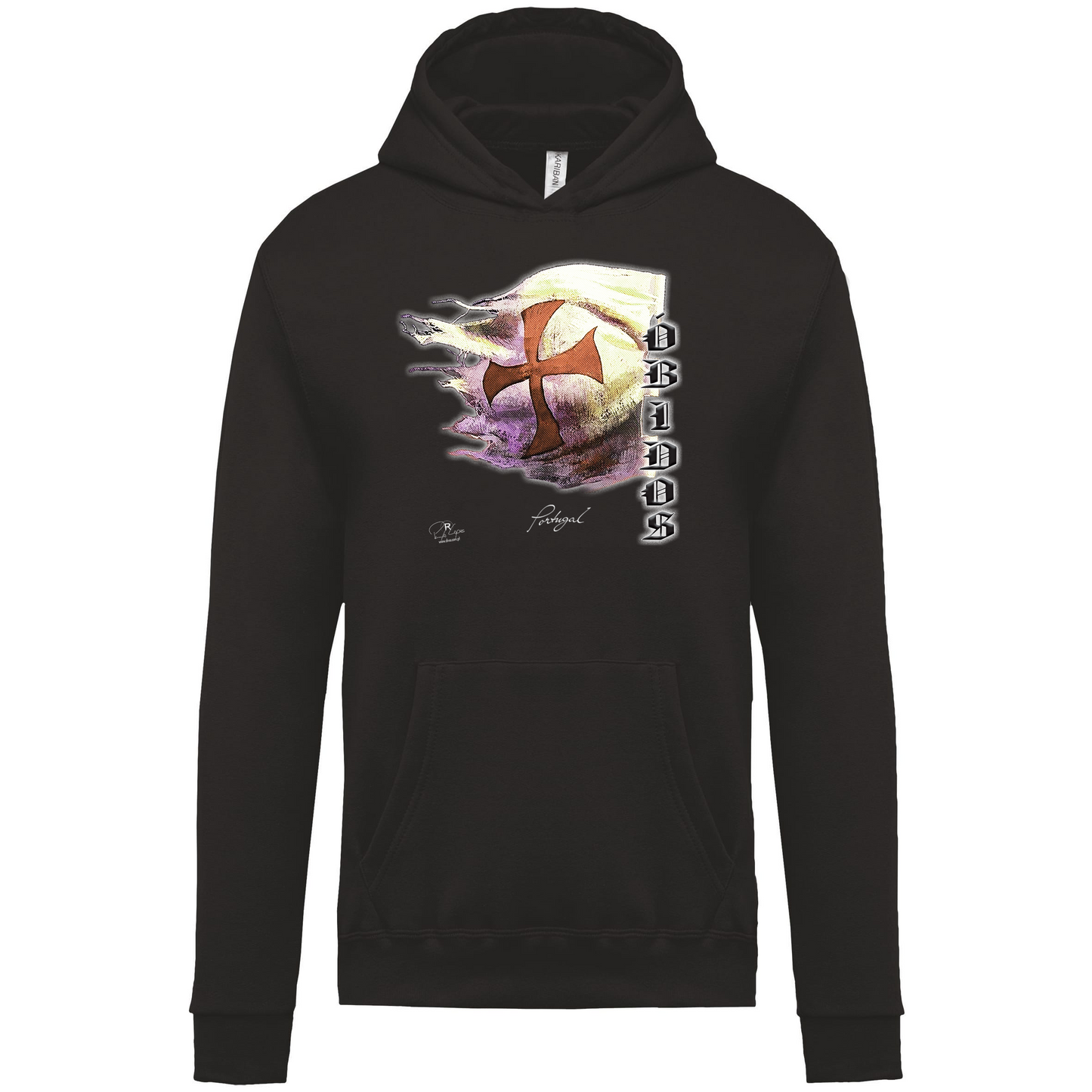 Sweatshirt capuz Kariban Kids Bandeira Templários