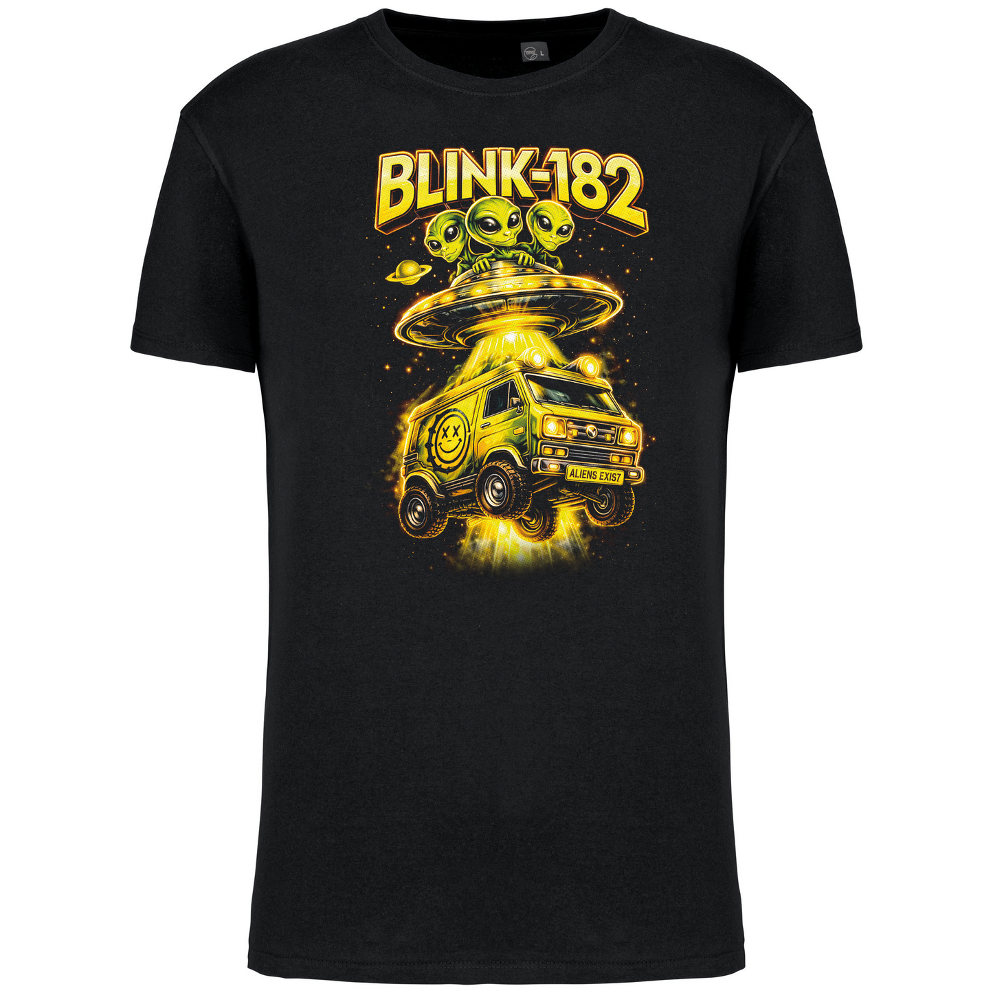 T-Shirt Algodão Biológico Blink 182 Aliens