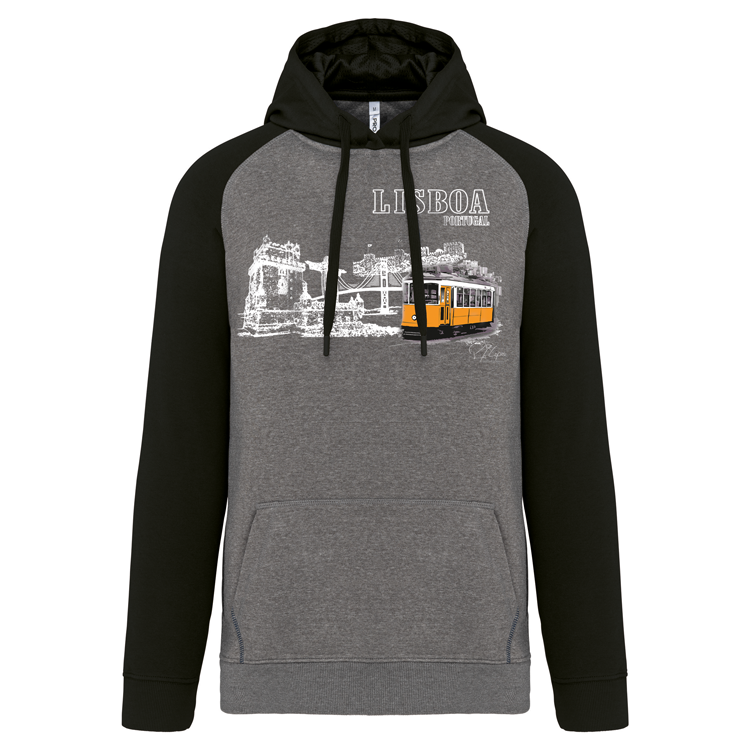 Sweatshirt Bicolor com capuz Monumentos lx