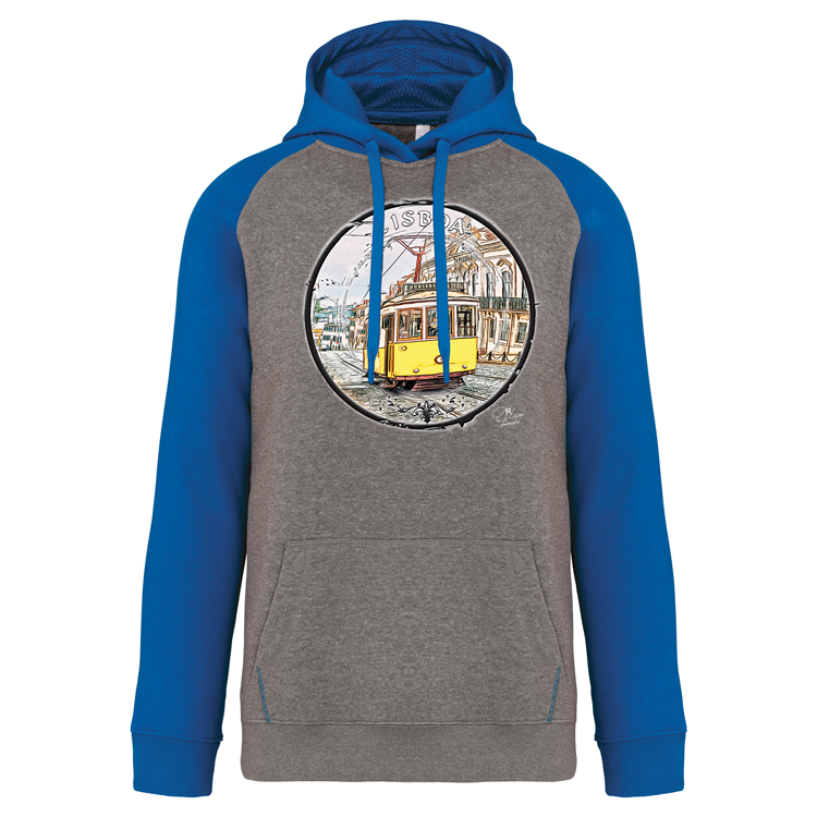 Sweatshirt Bicolor com capuz Calçada do Combro
