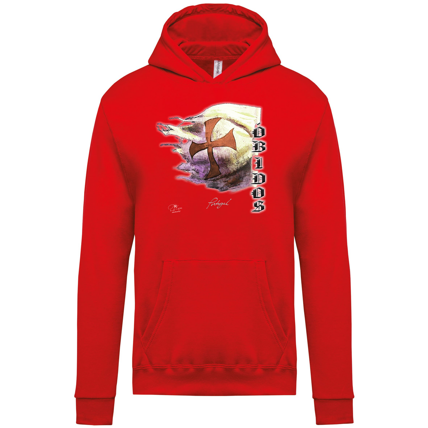 Sweatshirt capuz Kariban Kids Bandeira Templários