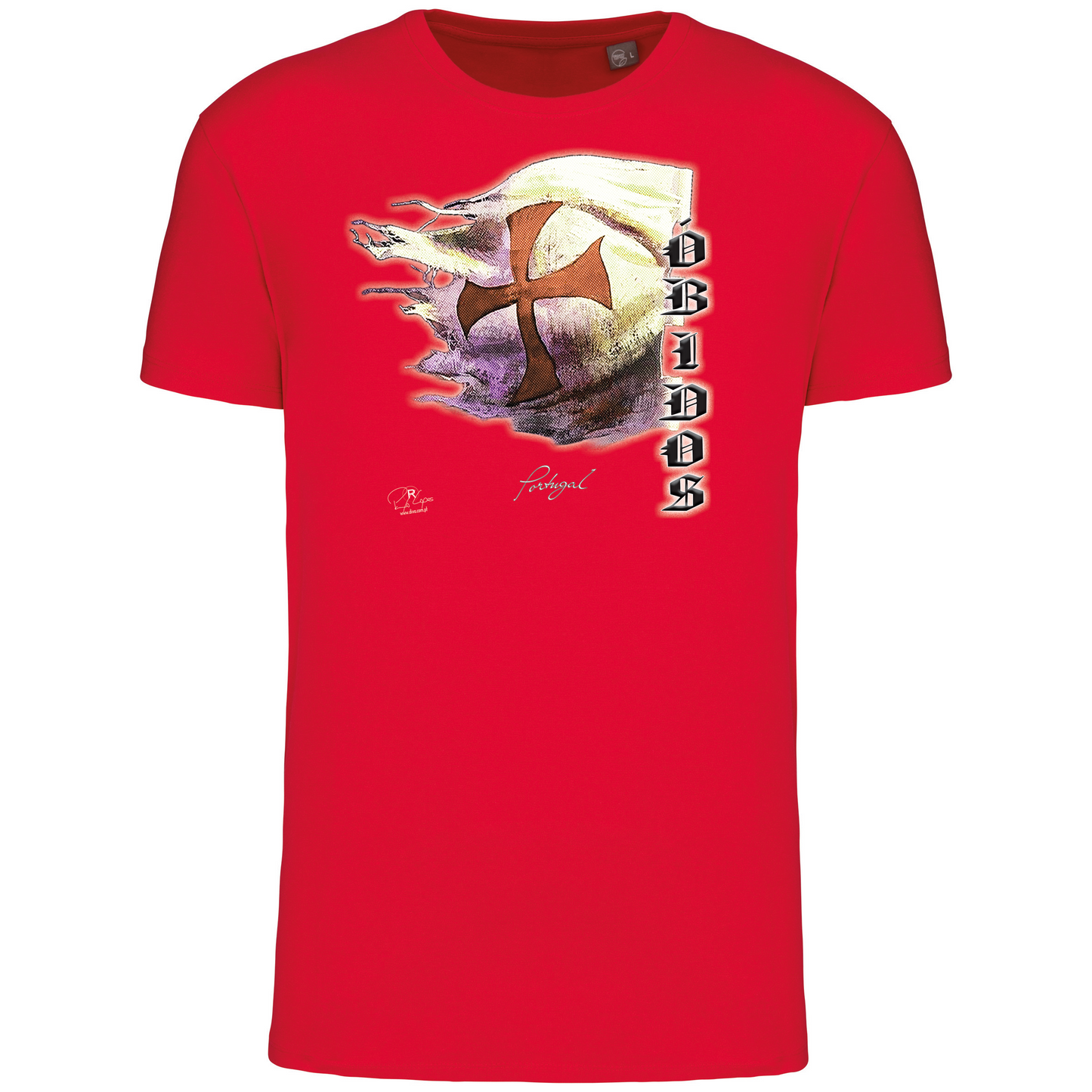 T-Shirt Algodão Biológico Bandeira Templários