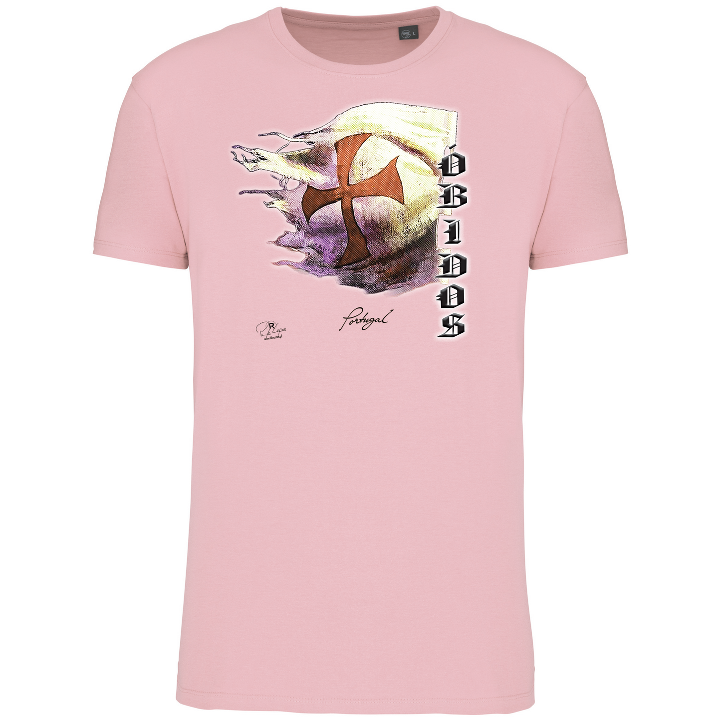T-Shirt Algodão Biológico Bandeira Templários