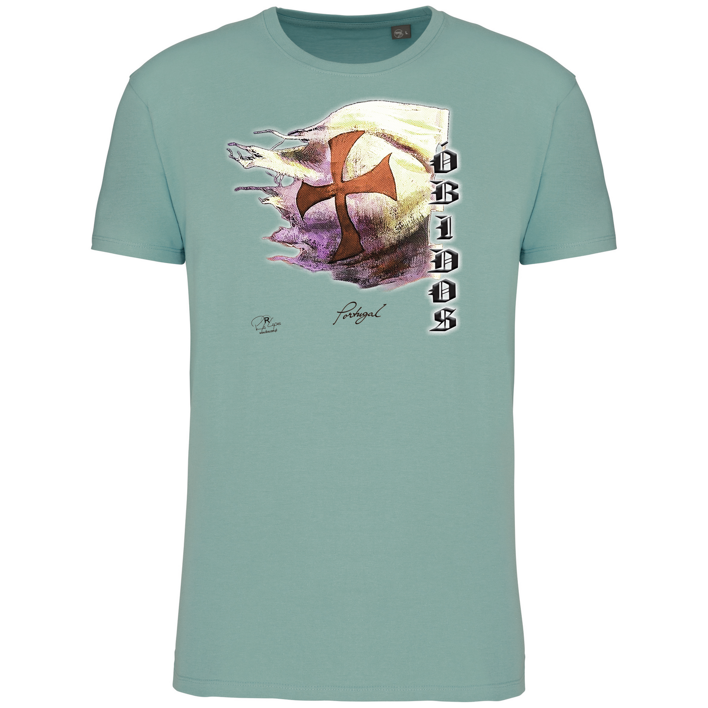 T-Shirt Algodão Biológico Bandeira Templários