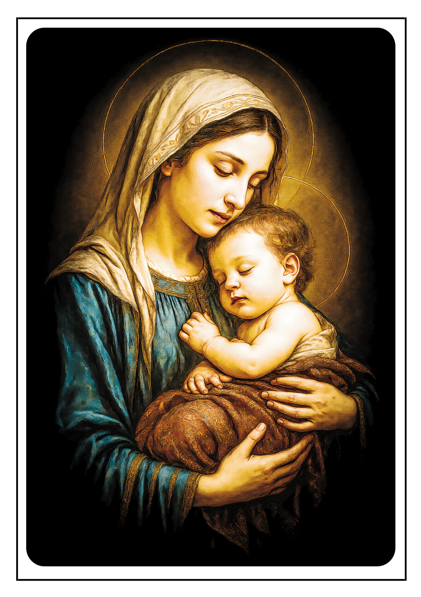 Postal Sagrado Abraço Maternal