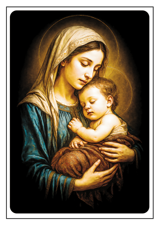 Postal Sagrado Abraço Maternal