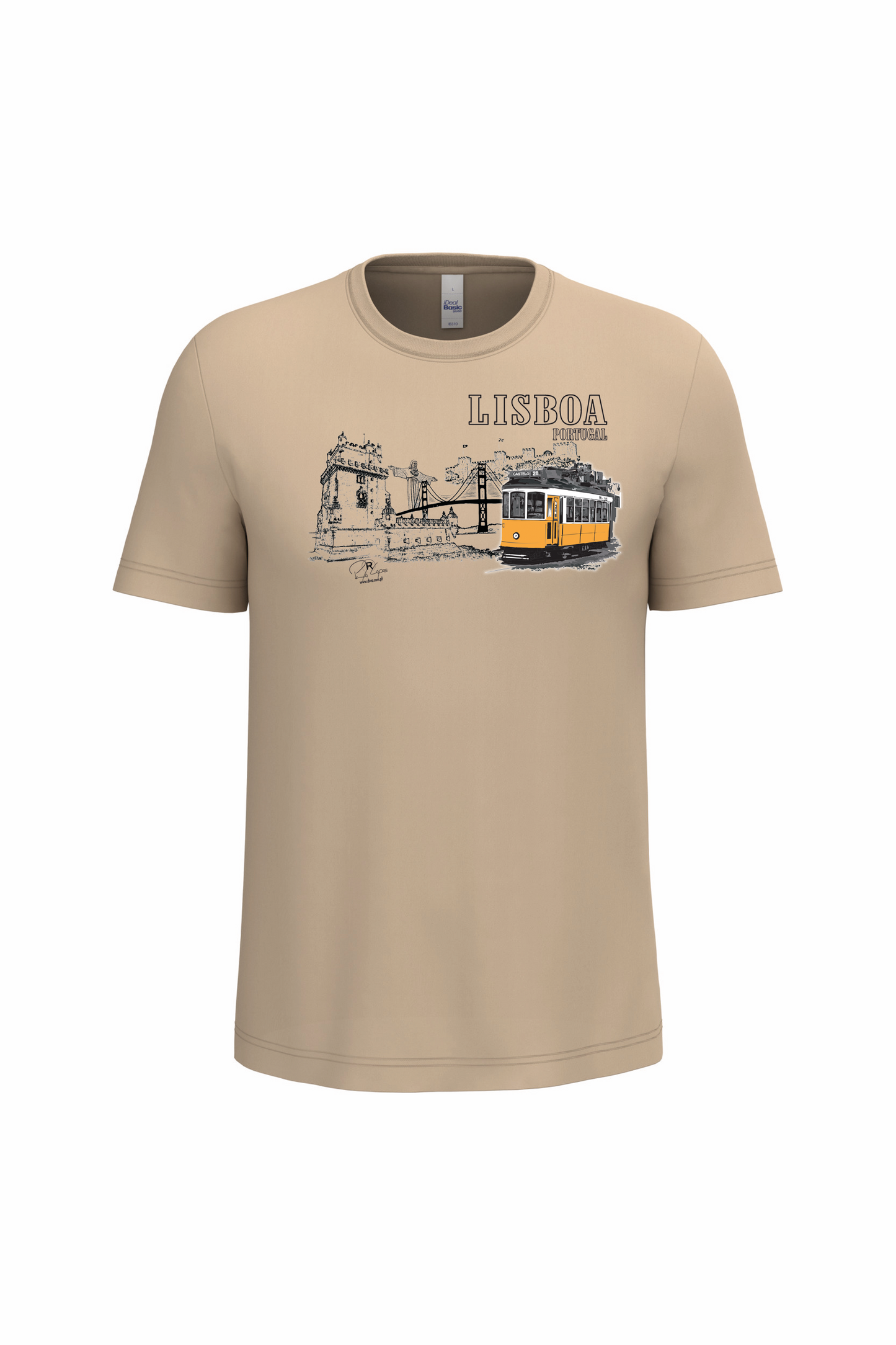 T-Shirt Algodão Ideal Monumentos Lisboa