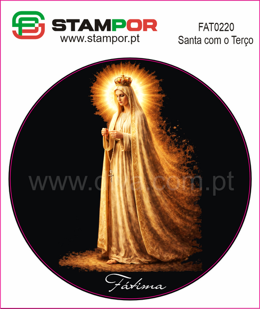Sticker Santa com o Terço