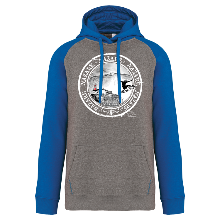 Sweatshirt Bicolor com capuz Selo Nazaré