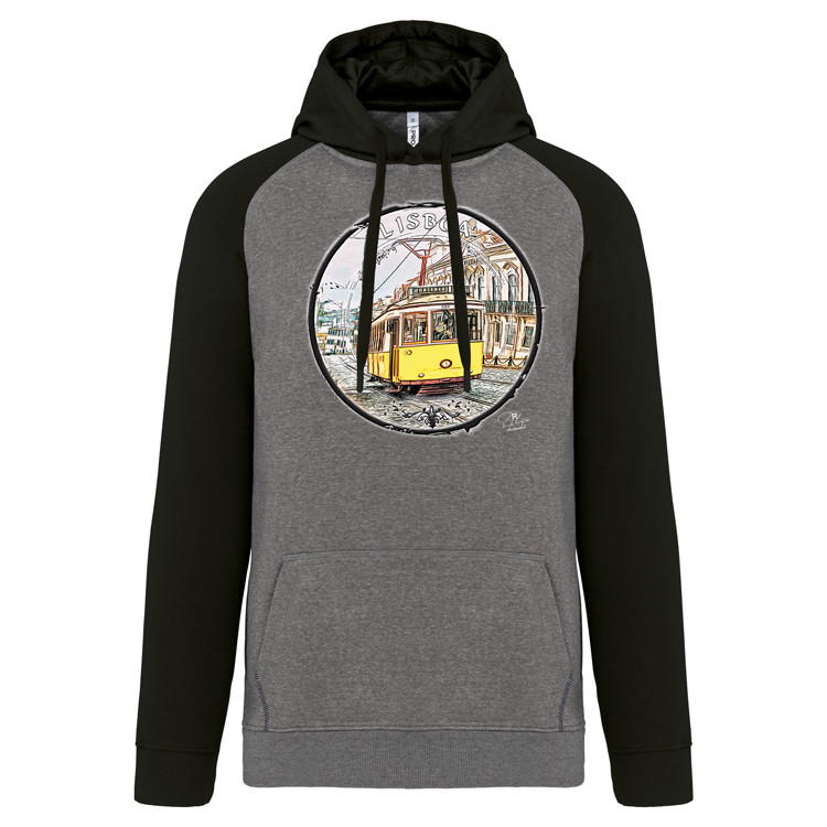 Sweatshirt Bicolor com capuz Calçada do Combro