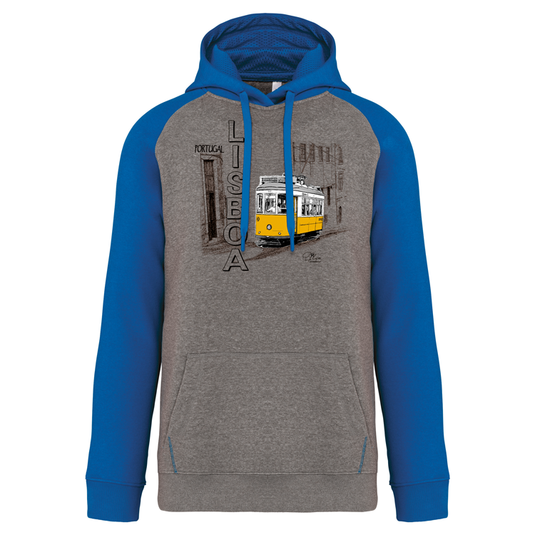 Sweatshirt Bicolor com capuz Eléctrico 4