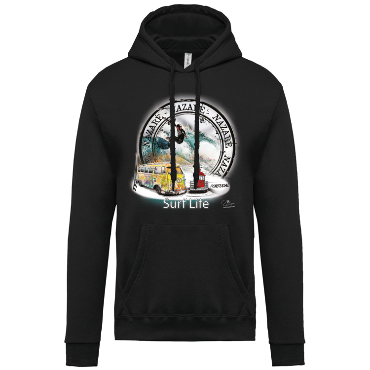 Sweatshirt Kariban com Capuz Surf Life Nazaré