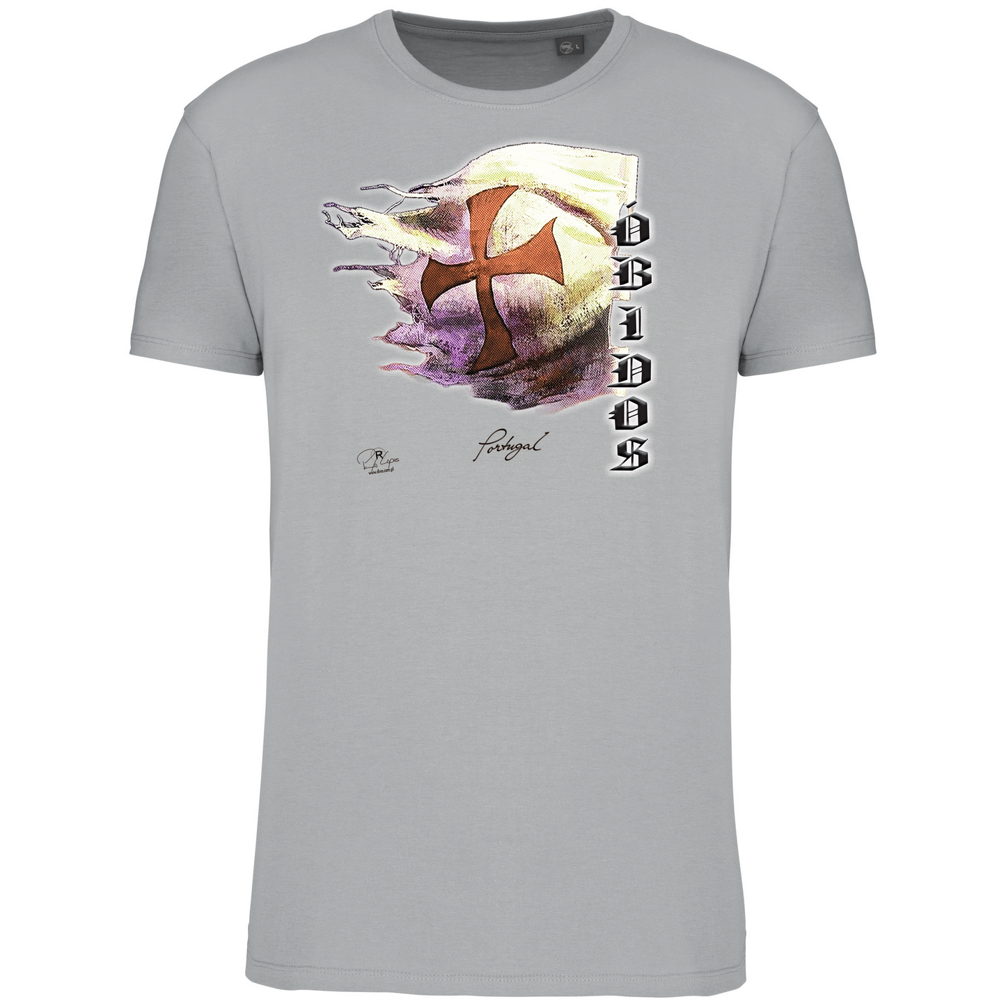 T-Shirt Algodão Biológico Bandeira Templários