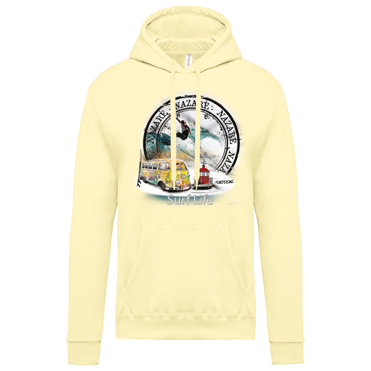 Sweatshirt Kariban com Capuz Surf Life Nazaré
