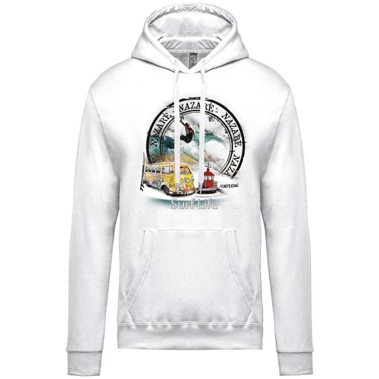 Sweatshirt Kariban com Capuz Surf Life Nazaré