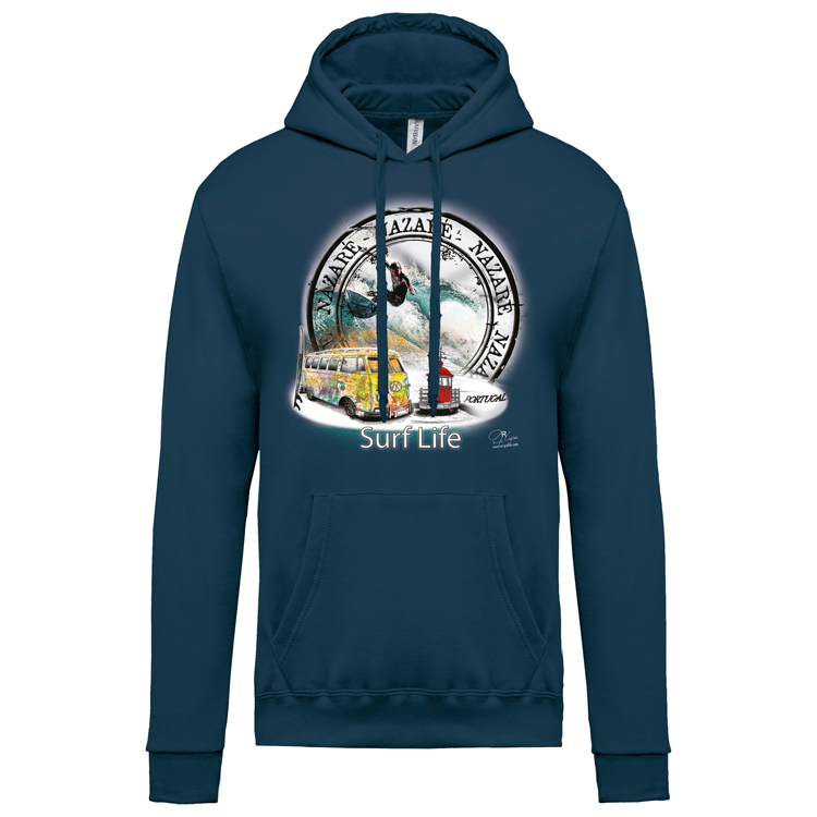 Sweatshirt Kariban com Capuz Surf Life Nazaré