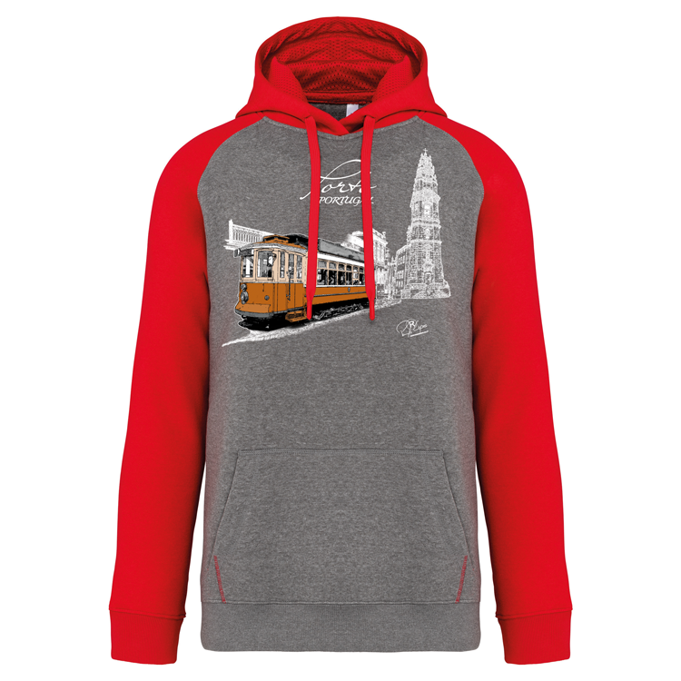 Sweatshirt Bicolor com capuz Clérigos
