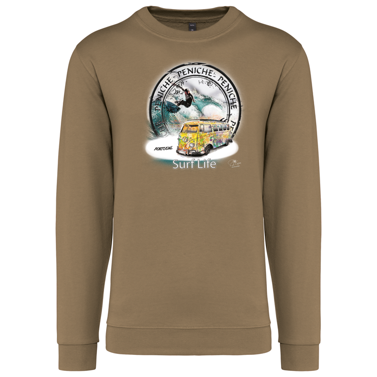 Sweatshirt Kariban sem Capuz Surf Life Peniche